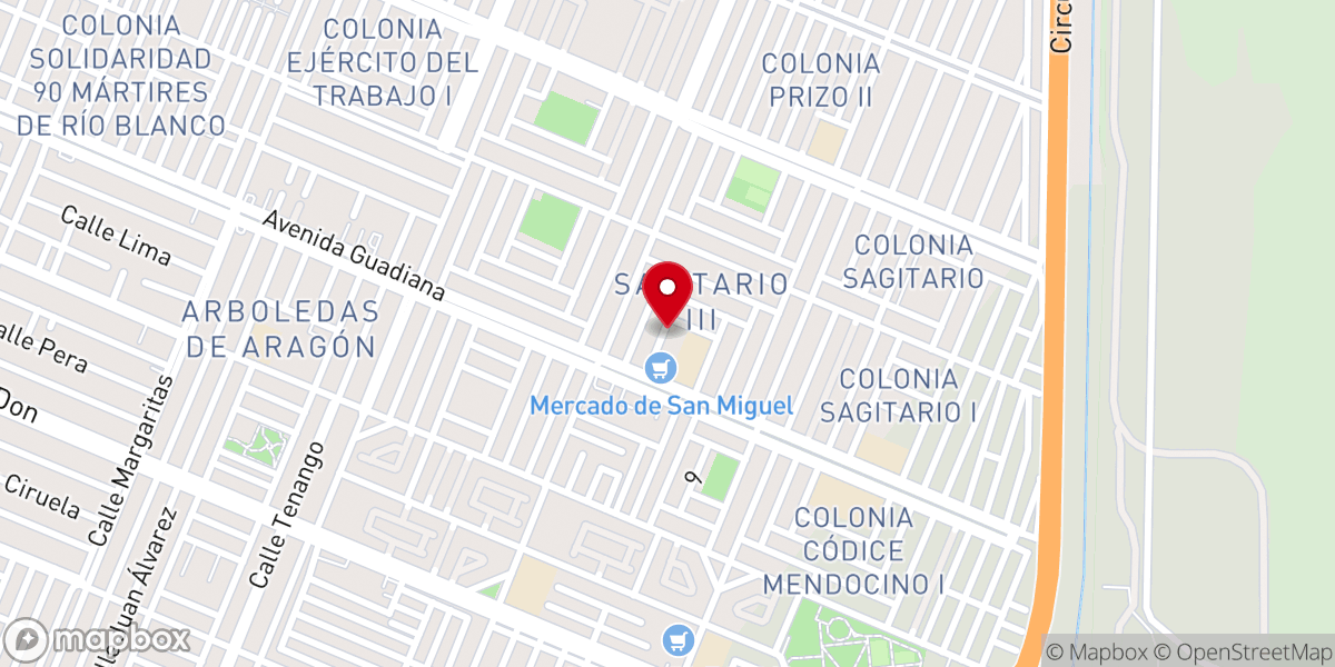 Map showing location of Parroquia San Miguel Arcángel, Diócesis de Ecatepec, A. R.