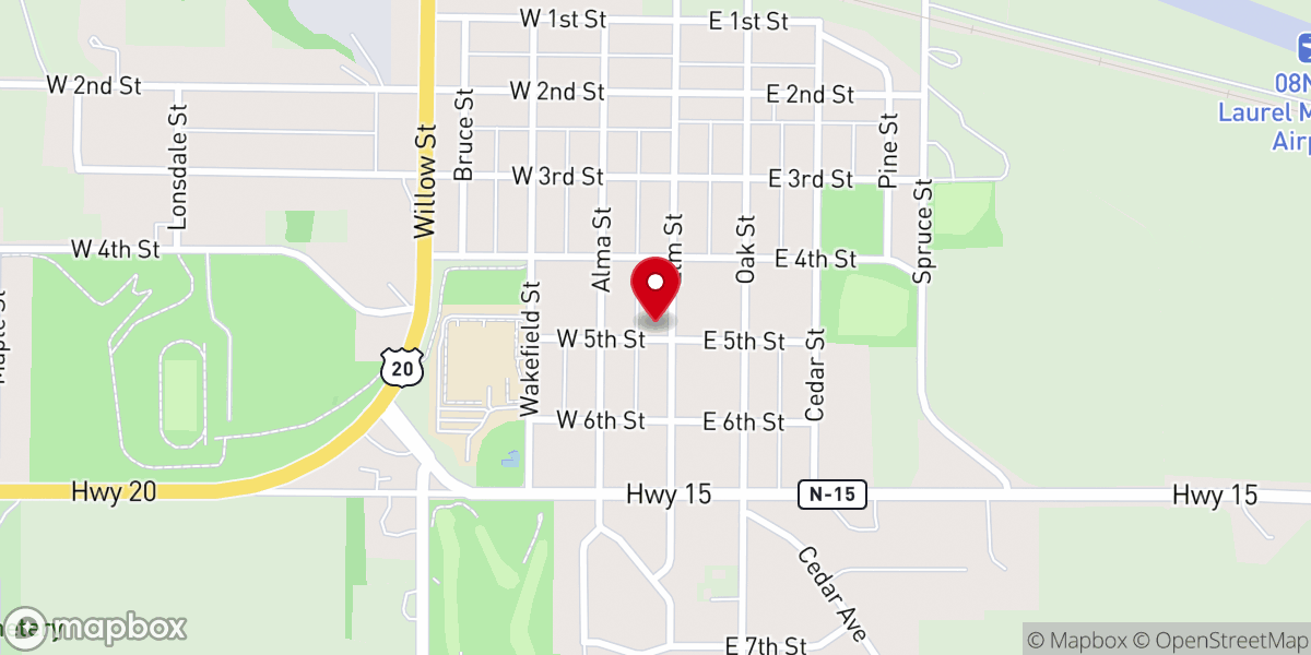 Map showing location of St Mary's Catholic Church