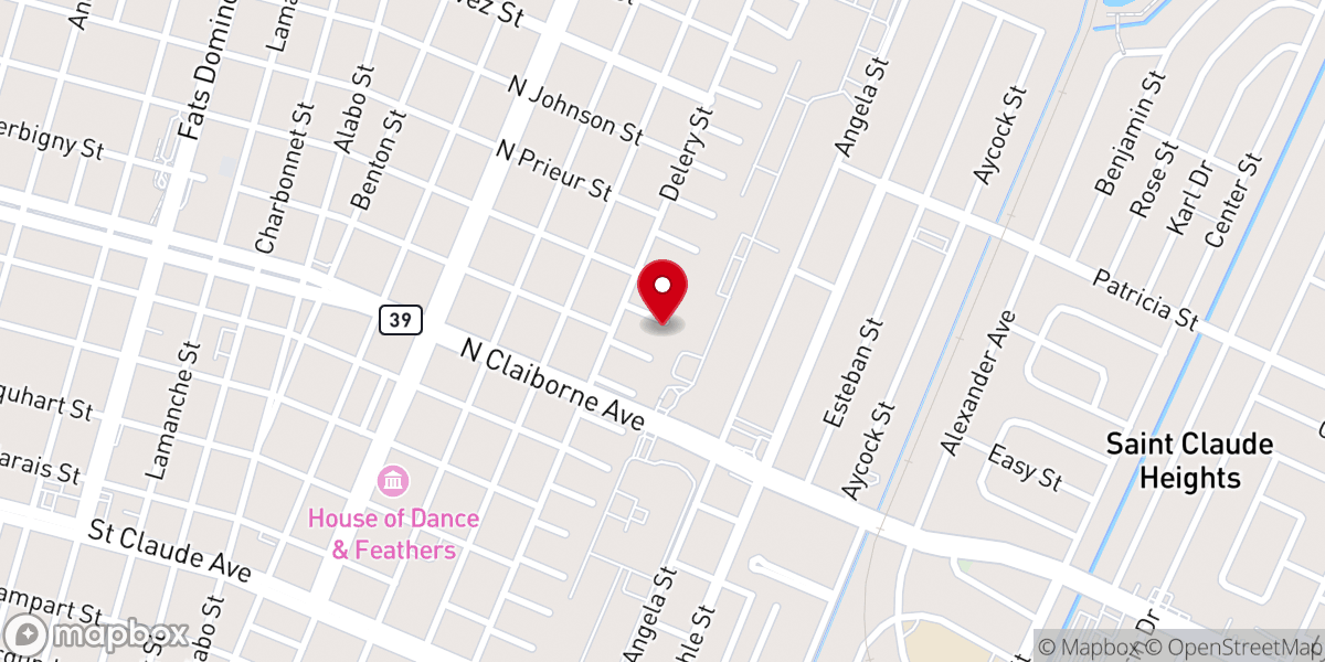 Map showing location of Greater New Home Baptist Church