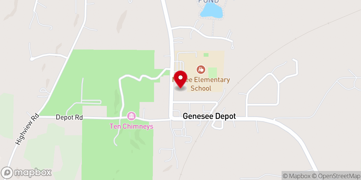 Map showing location of Genesee Apostolic Tabernacle