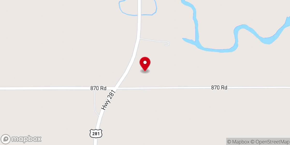 Map showing location of St. Theresa's Catholic Church