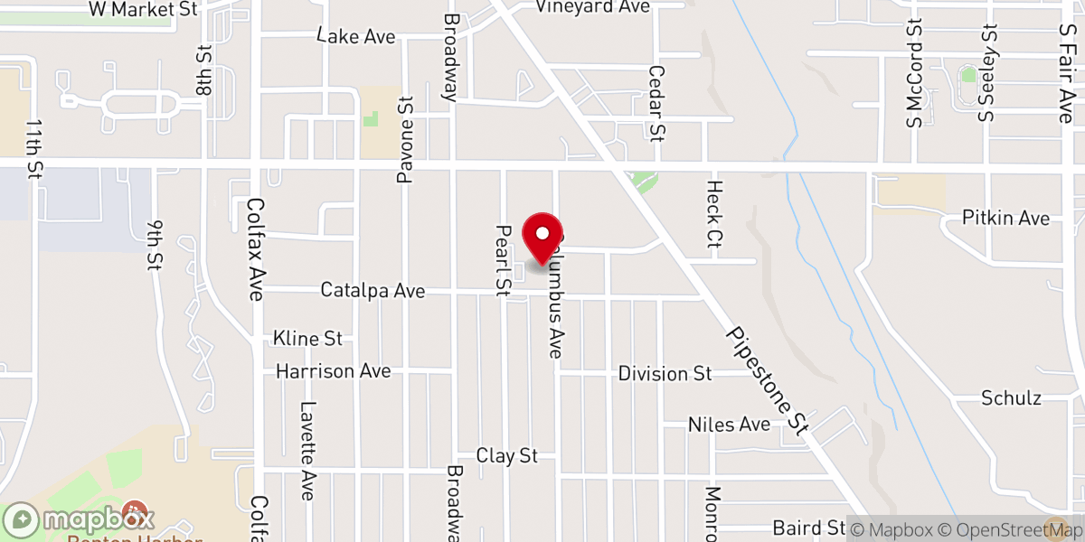Map showing location of St John & Bernard Catholic Parish