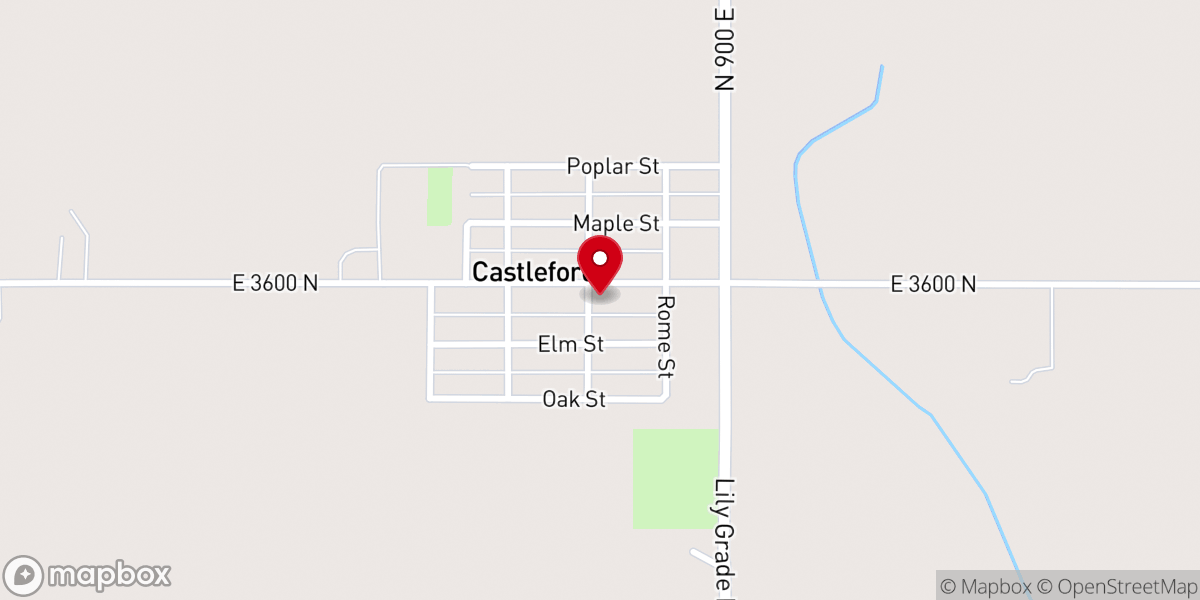 Map showing location of First Baptist Church