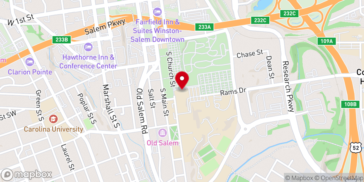 Map showing location of Moravian Archives