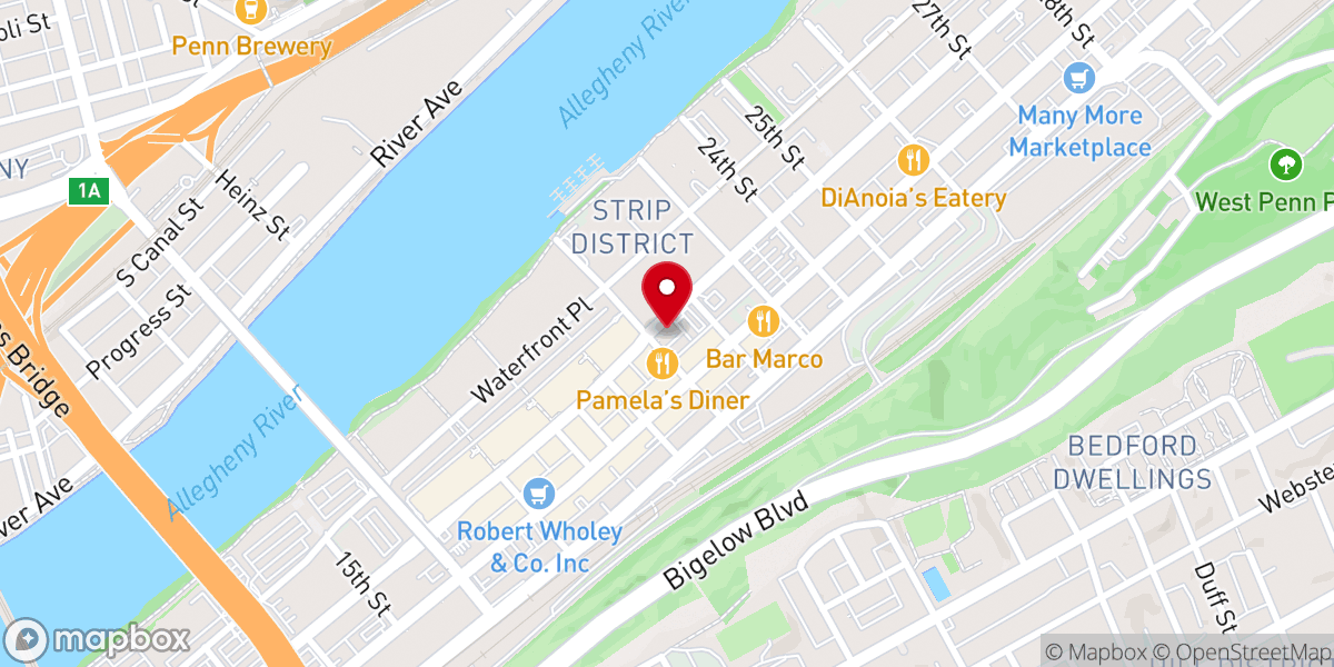 Map showing location of Saint Stanislaus Church