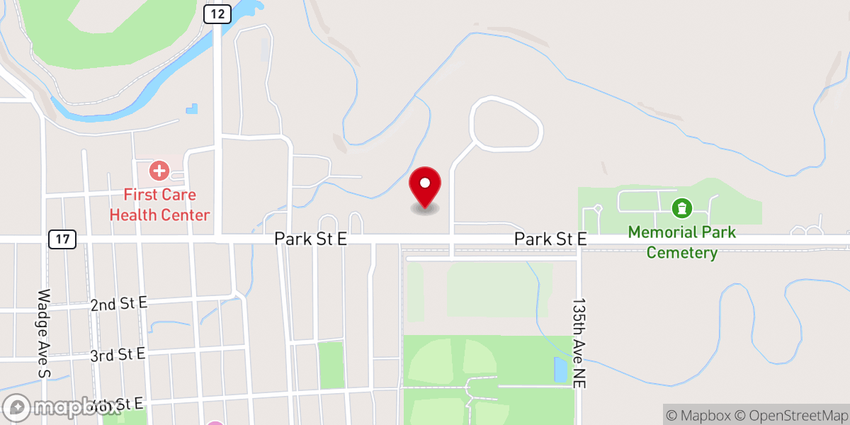 Map showing location of Catholic Church Rectory