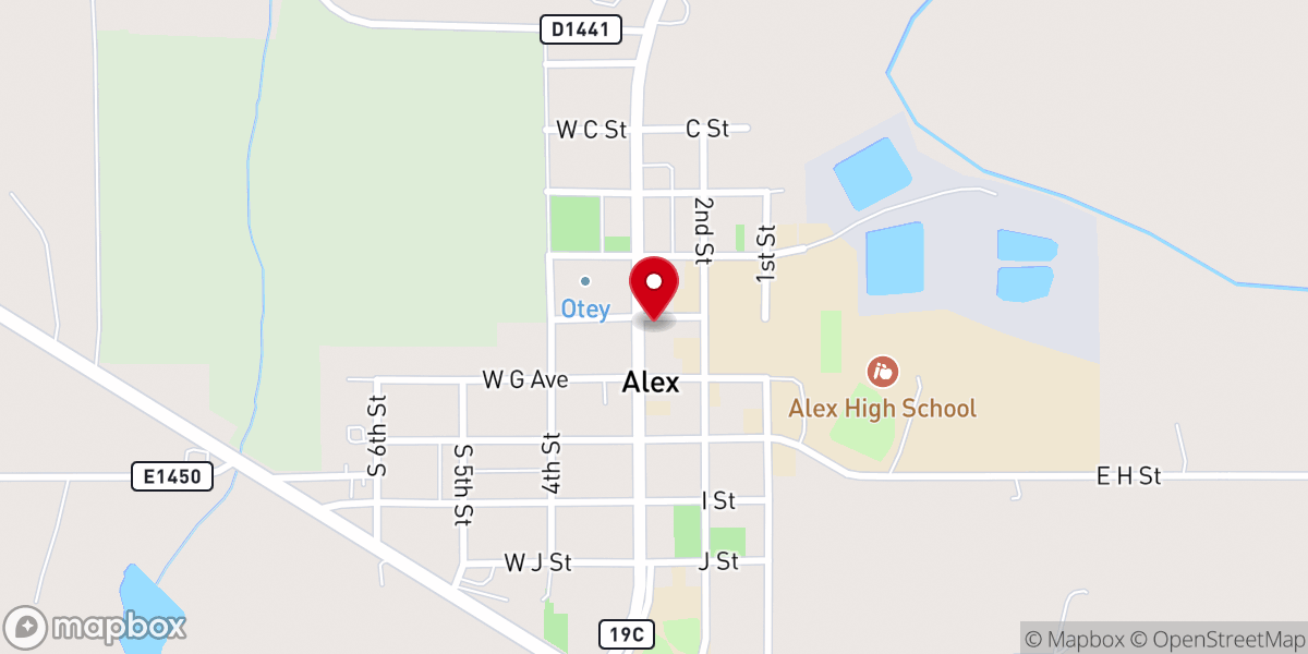 Map showing location of First Baptist Church