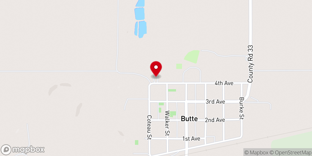 Map showing location of St Paul Lutheran Church