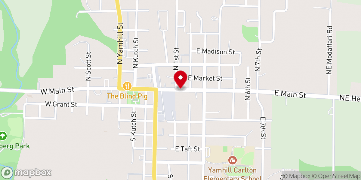 Map showing location of First Free Methodist Church of Carlton