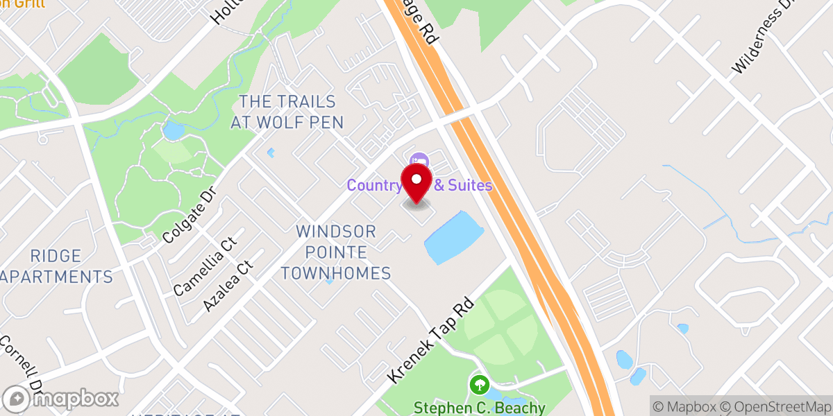 Map showing location of Twin Cities Baptist Church