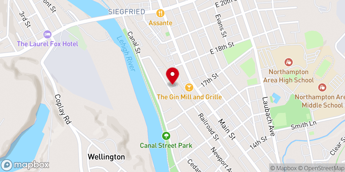 Map showing location of Gospel Chapel