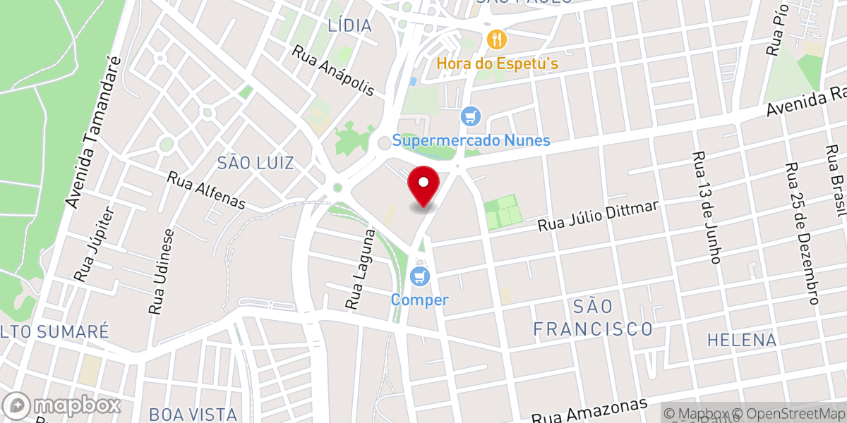 Map showing location of Paróquia São Francisco de Assis - Matriz