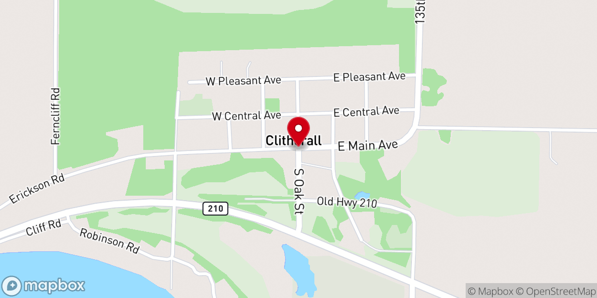 Map showing location of Clitherall
