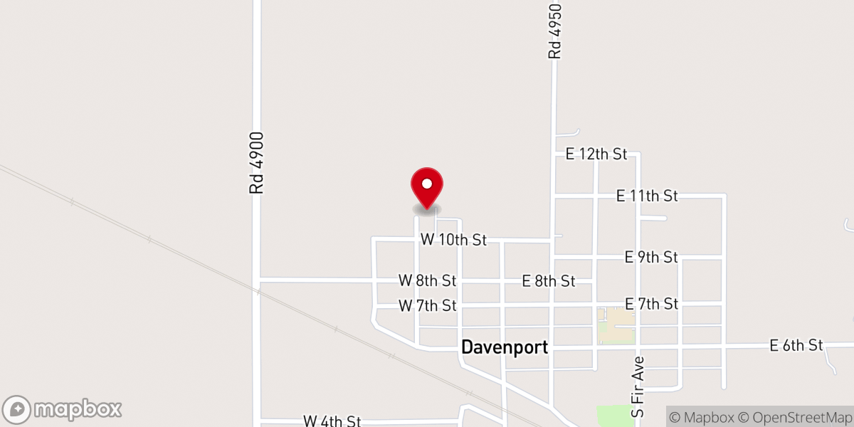 Map showing location of St. Peter's Lutheran Church