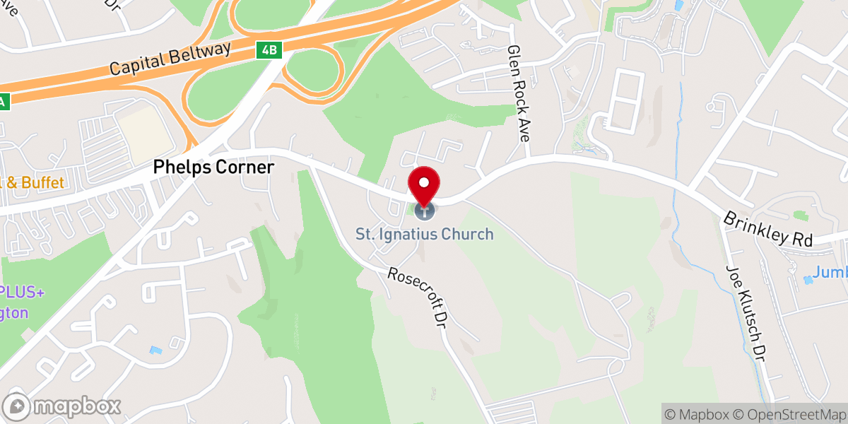 Map showing location of St. Ignatius Church