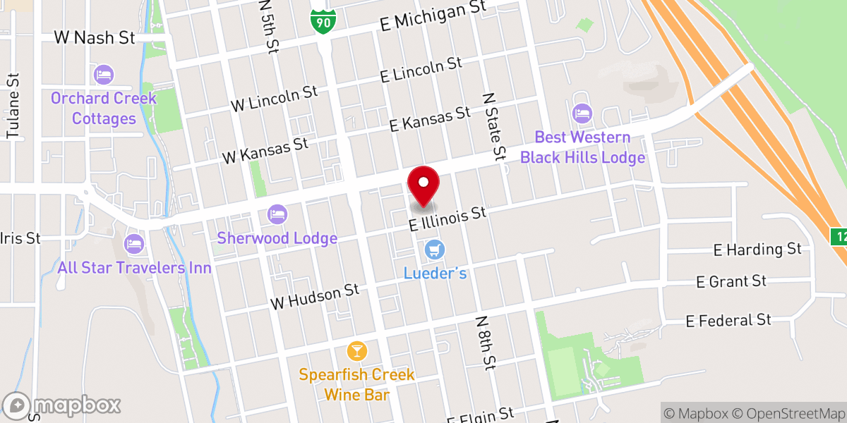 Map showing location of Christian Science Church