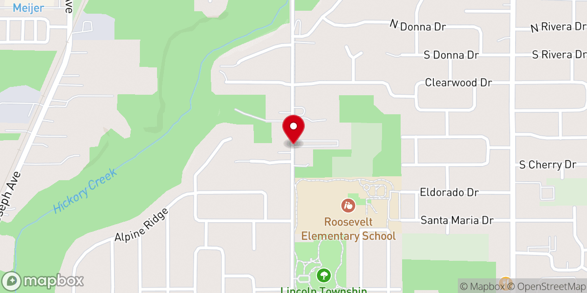 Map showing location of St Joseph South