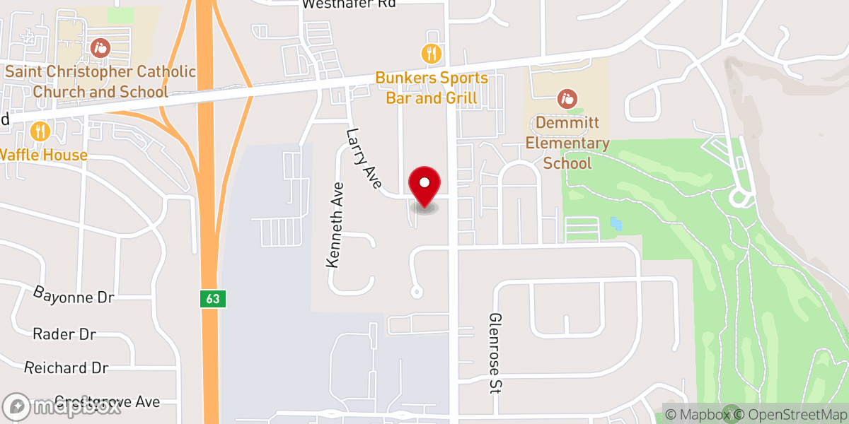 Map showing location of Vandalia Grace Brethren Church