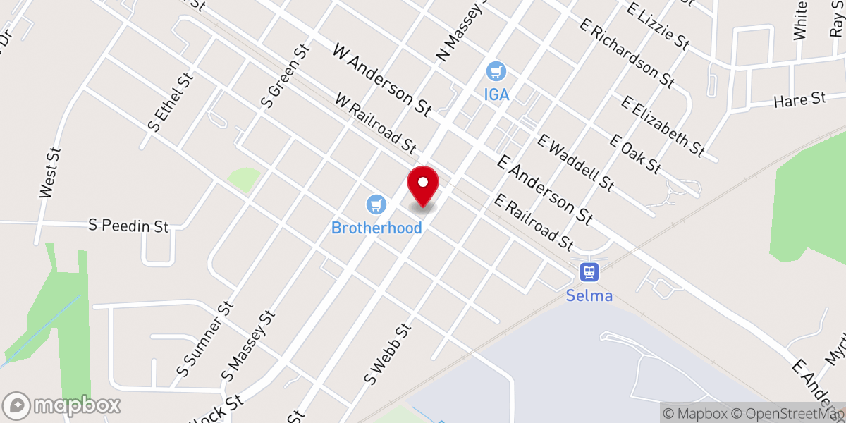Map showing location of Triangle East Baptist Association