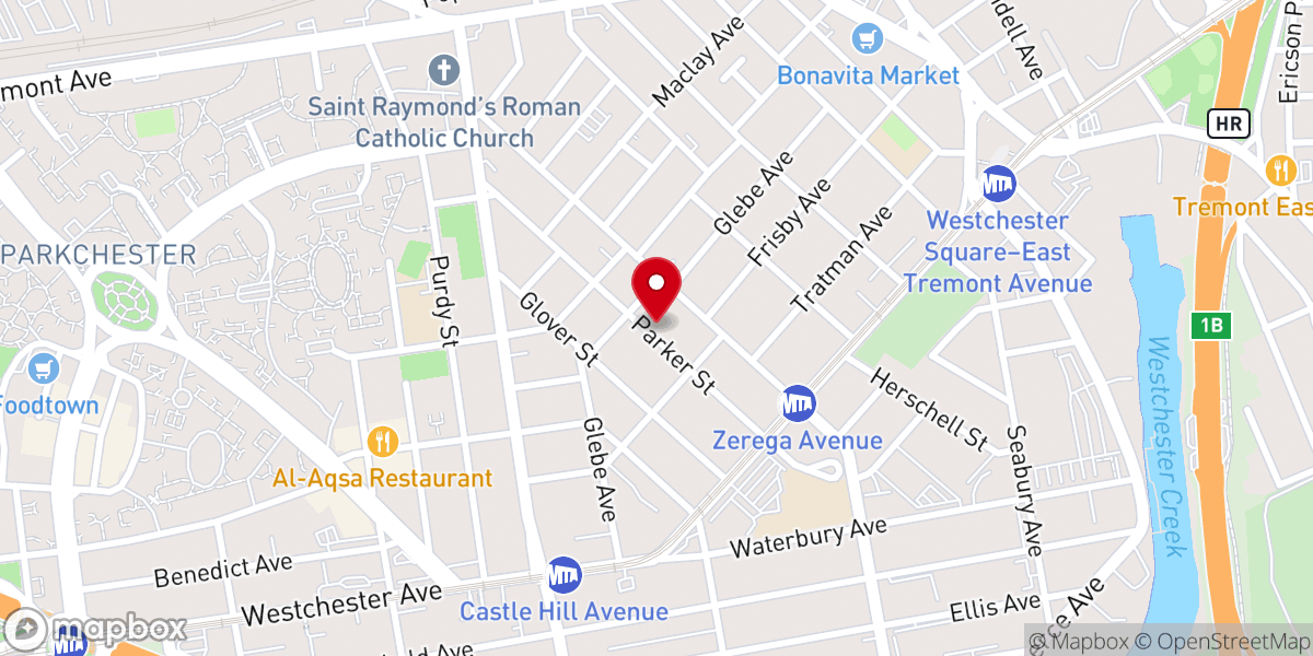 Map showing location of Christian Bible Temple