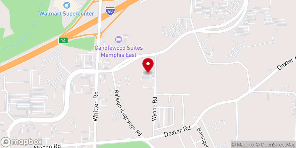 Map showing location of Mid-South District-Lutheran