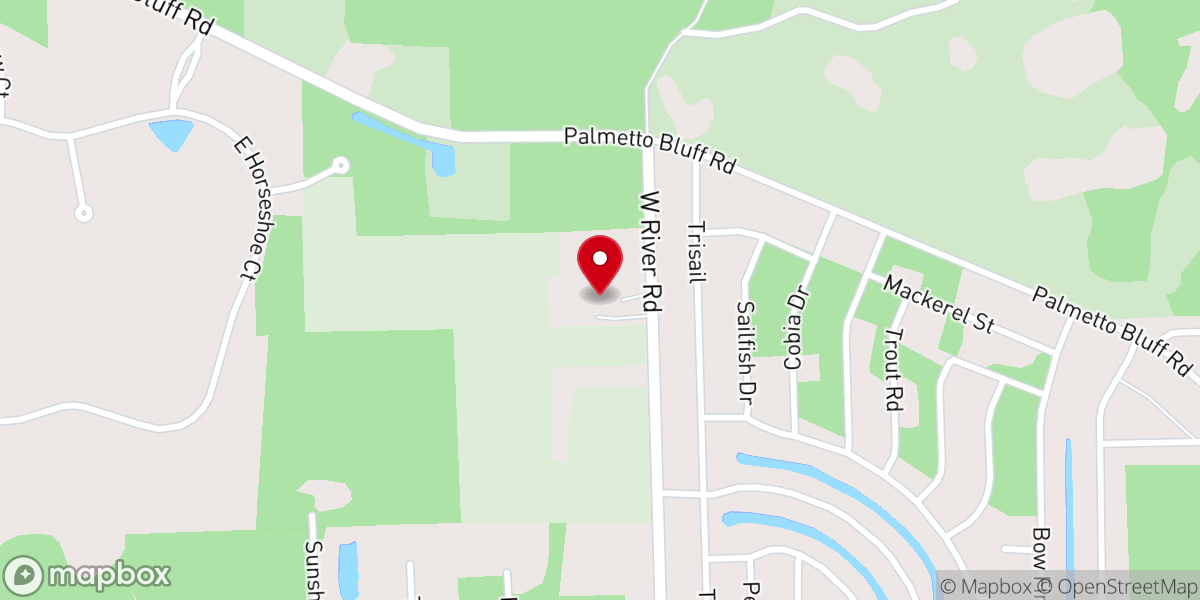 Map showing location of St. Johns Baptist Church