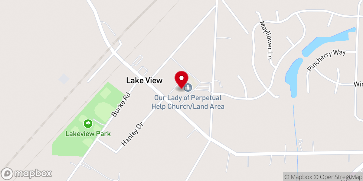 Map showing location of OLPH Church