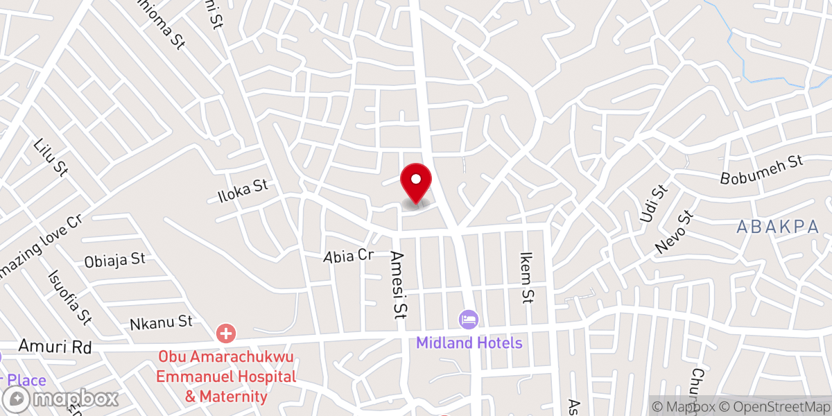 Map showing location of Christ Embassy Abakpa 1