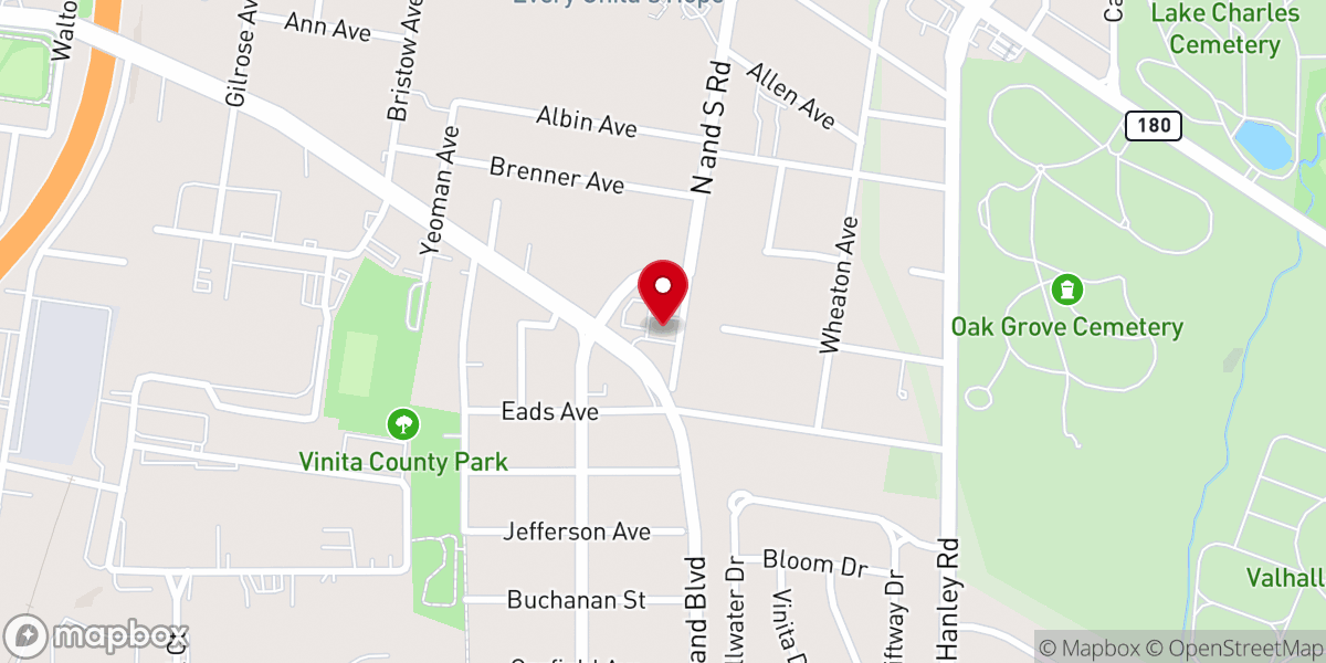 Map showing location of St. Mary and St. Gabriel Ethiopian Orthodox Tewahedo Church