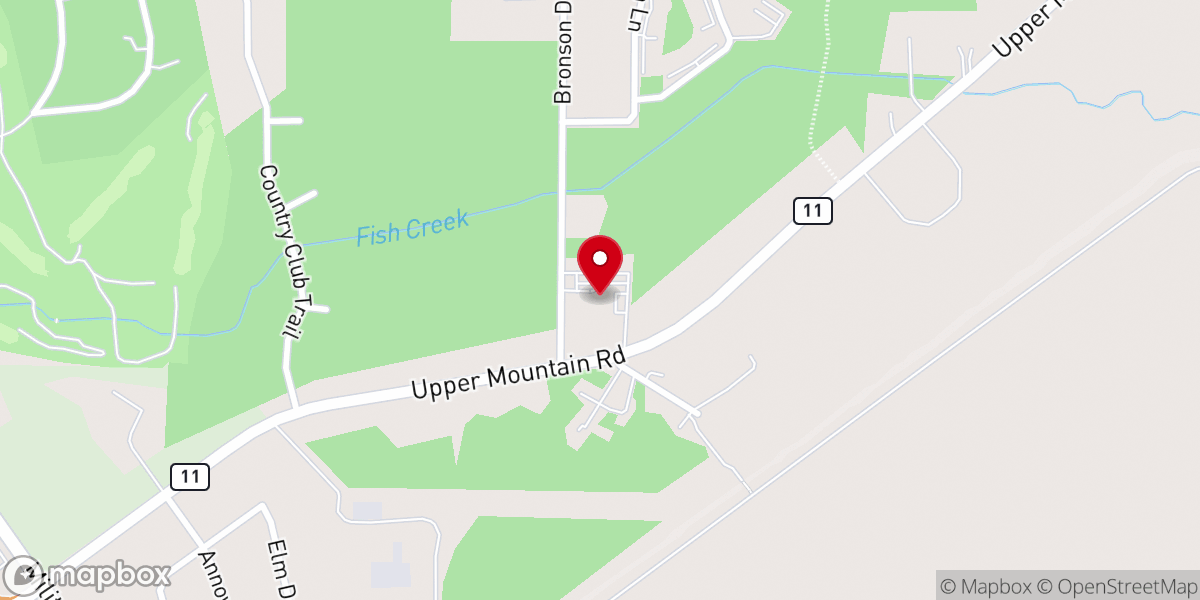 Map showing location of Niagara Frontier Bible Church