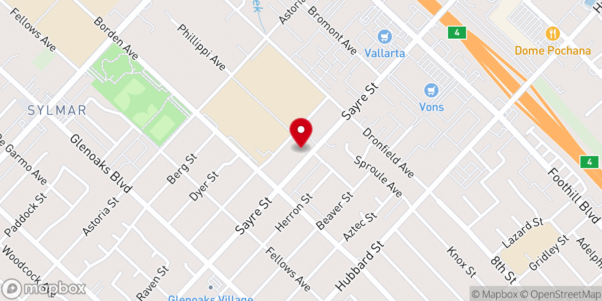 Map showing location of 180 City Church - Sylmar Ca