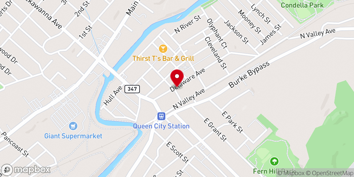 Map showing location of Saint Patrick's Church - Food Distribution Center