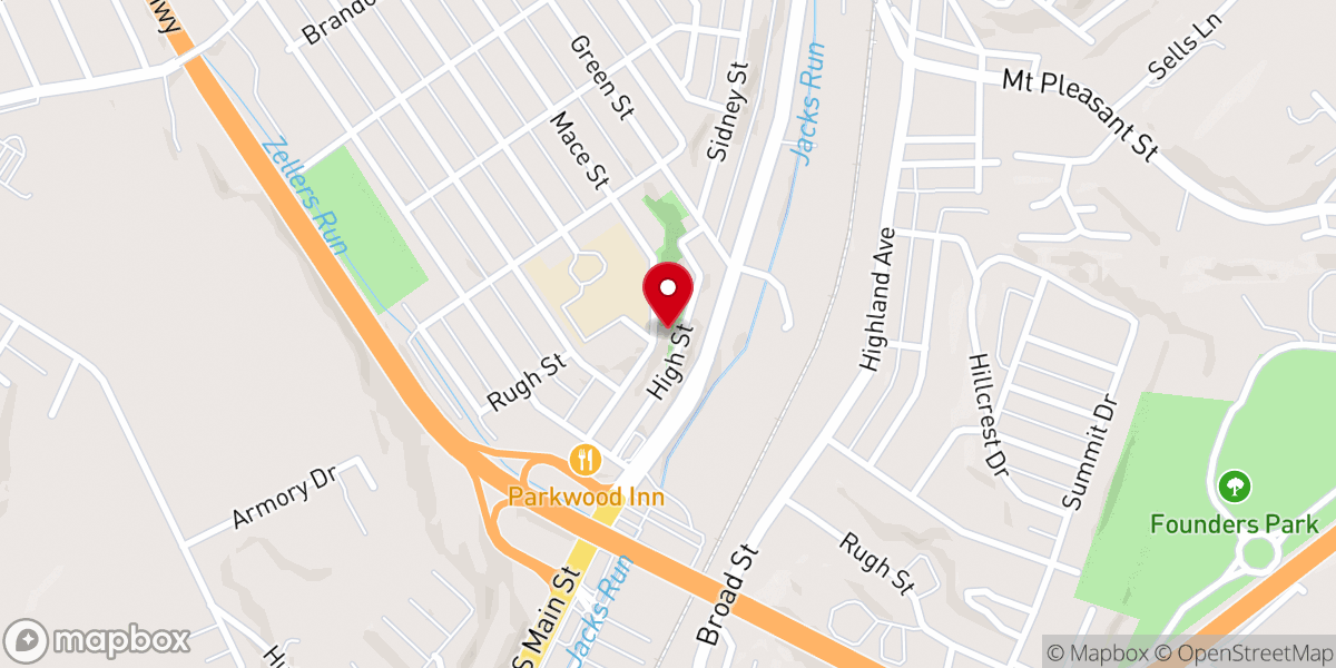 Map showing location of Magnificat Greensburg