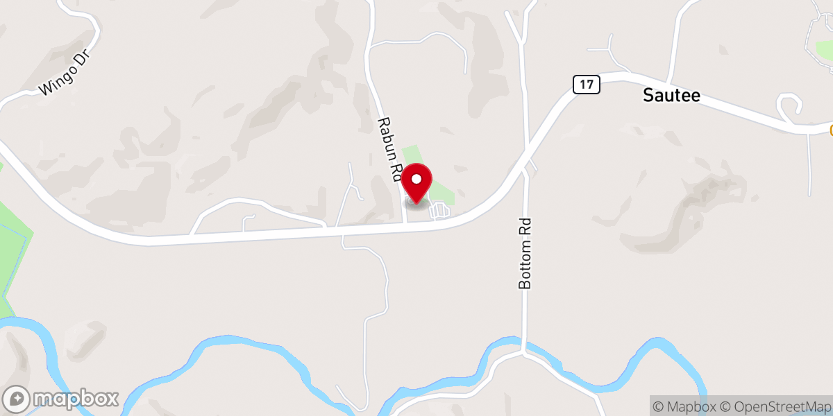 Map showing location of Nacoochee United Methodist Church