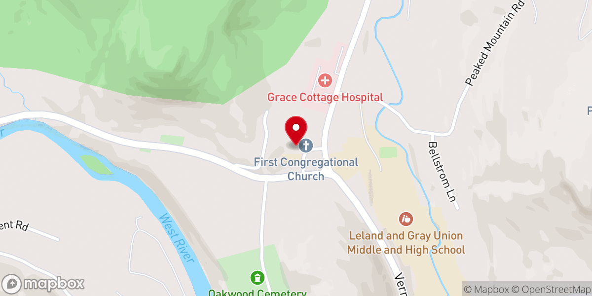 Map showing location of The Townshend Church