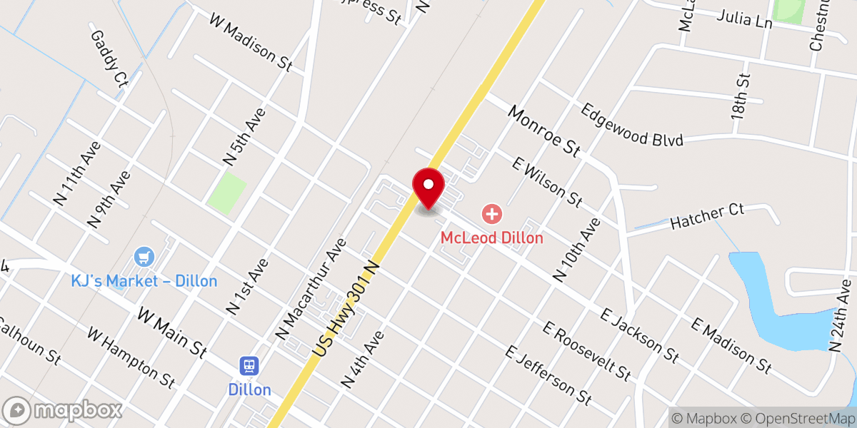 Map showing location of St Louis Catholic Church