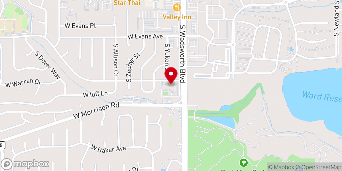 Map showing location of Westwoods Community Church