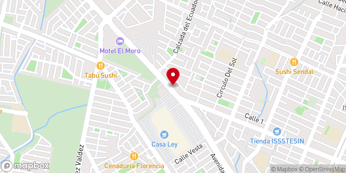 Map showing location of Iglesia Maranatha Culiacan