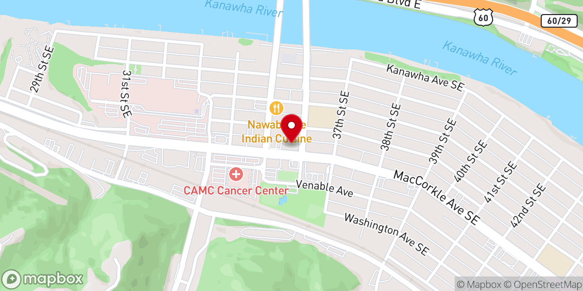 Map showing location of St. John Greek Orthodox Church