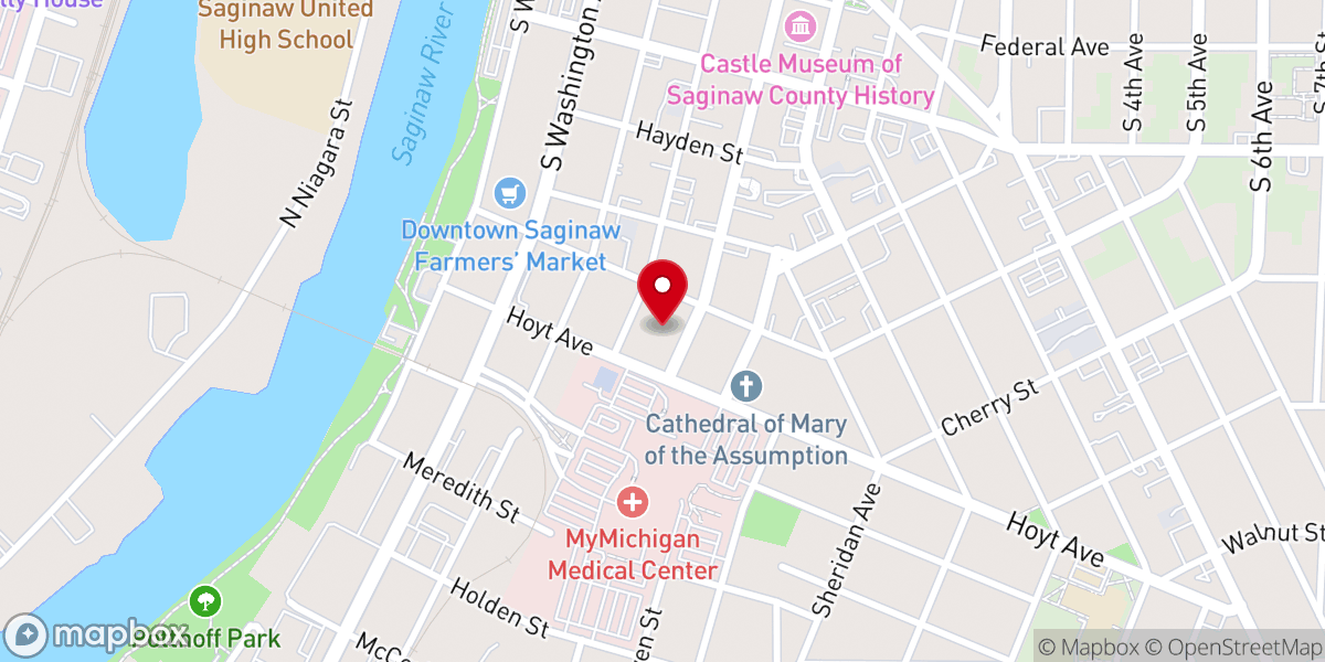 Map showing location of Wolverine State Baptist Headquarters