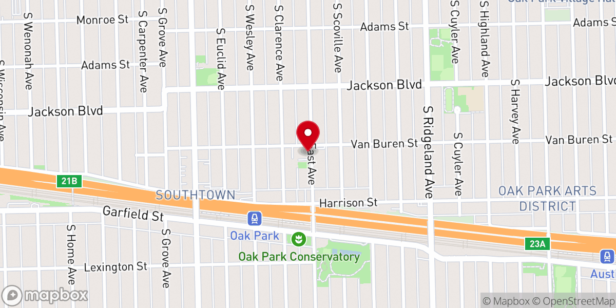 Map showing location of Ascension Catholic Church