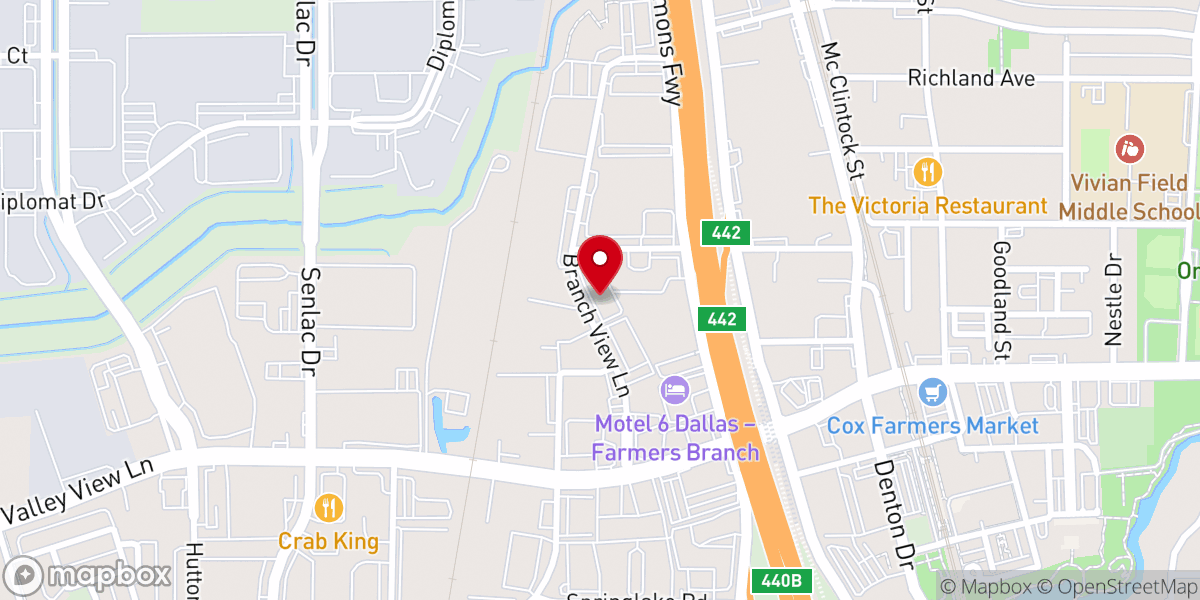 Map showing location of 2nd Chance Baptist Church