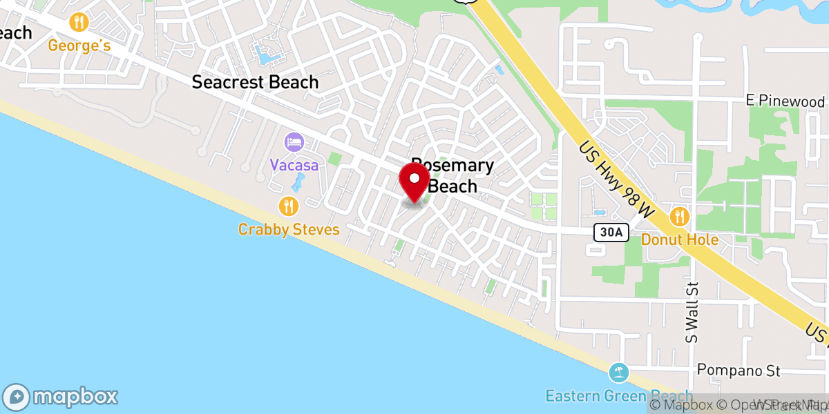 Map showing location of Chapel At the Beach