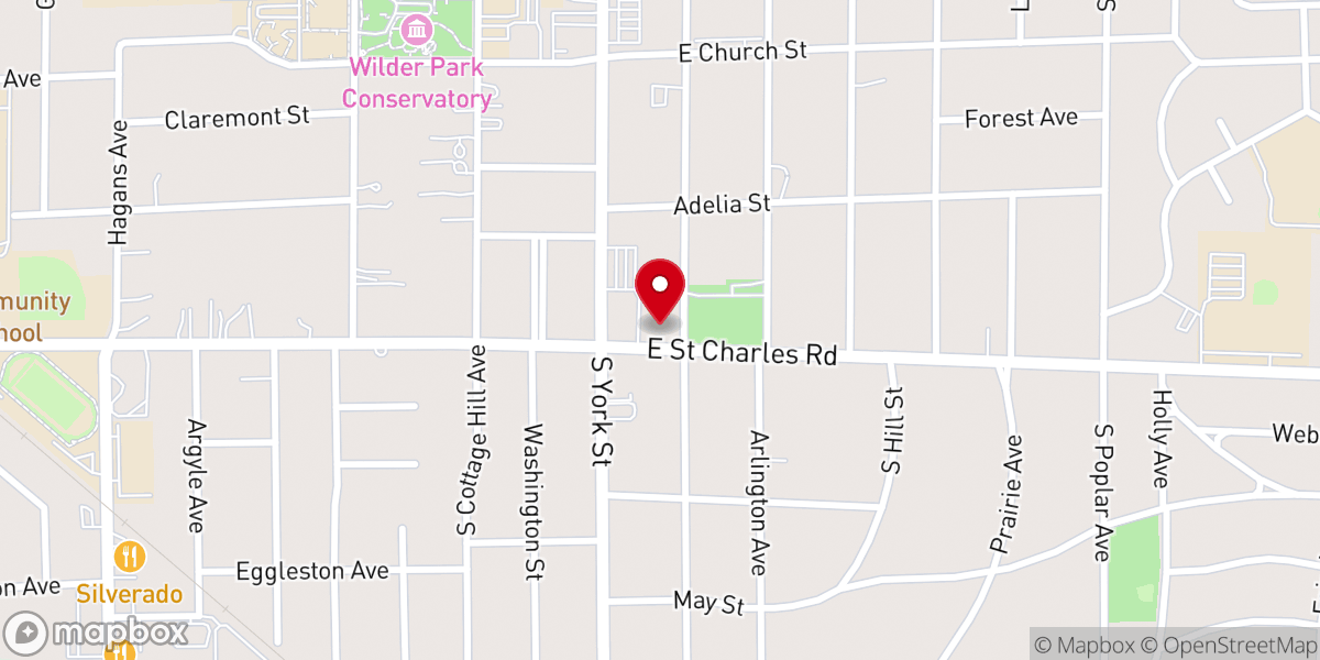 Map showing location of Redeemer Lutheran Church