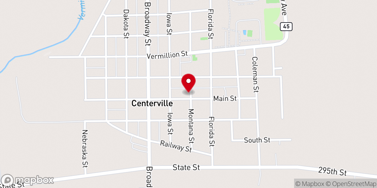 Map showing location of United Church of Christ