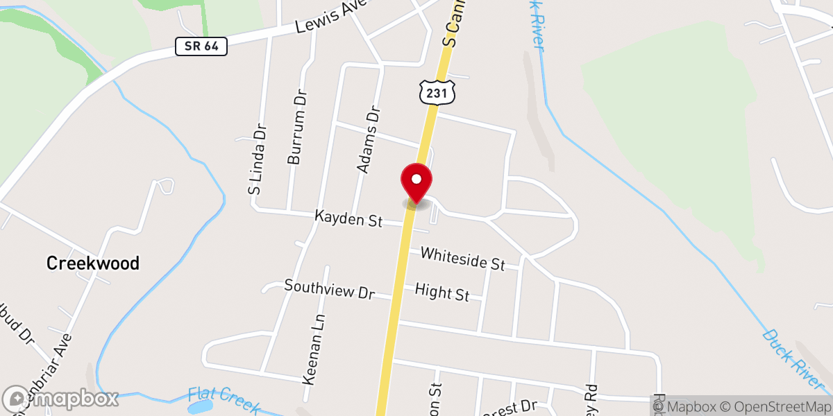 Map showing location of Cannon United Methodist Church