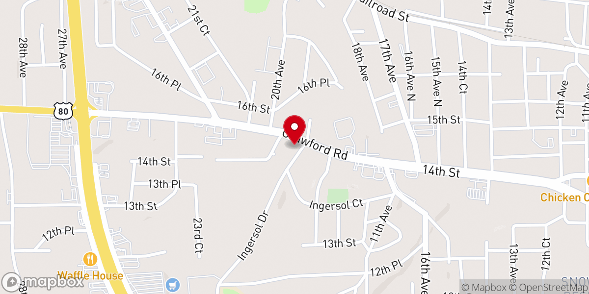 Map showing location of Now Faith Impact Center