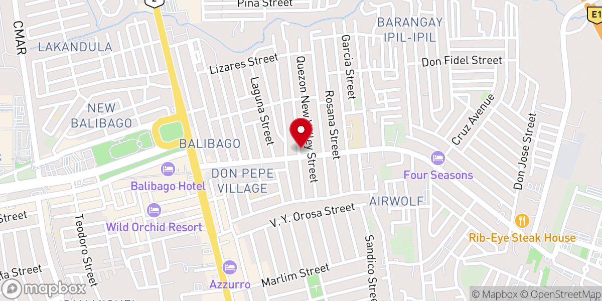 Map showing location of Mountain View Bible Baptist Church