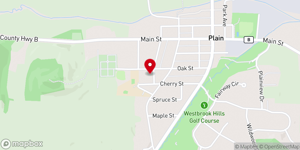 Map showing location of St. Luke Catholic Church