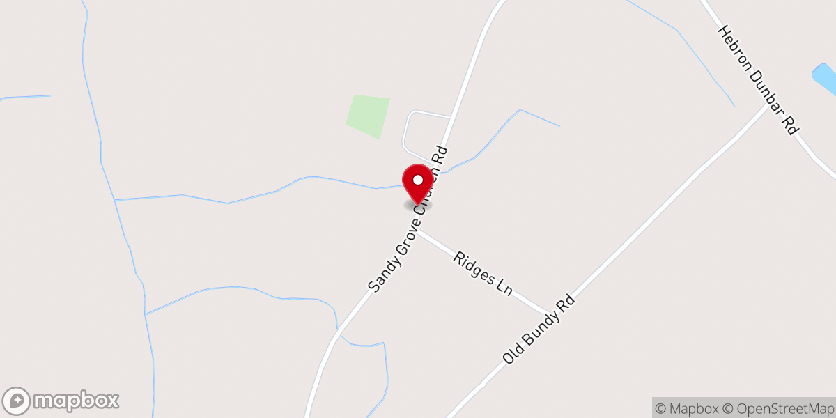 Map showing location of Sandy Grove Missionary Baptist